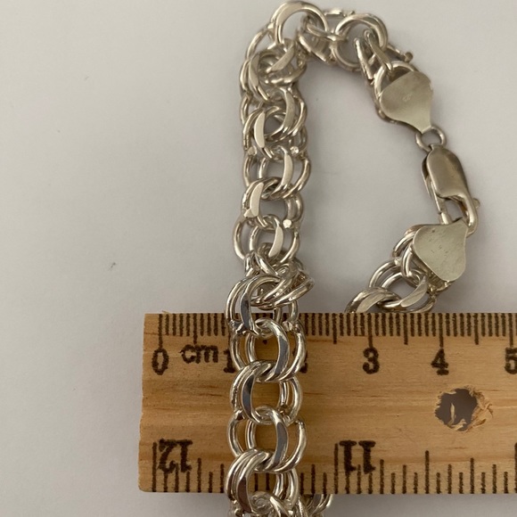 Unisex 925 silver handmade bracelet 10mm - Picture 5 of 5